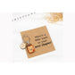 2Pcs Wood Bread Keychain Pendants with Greeting Cards