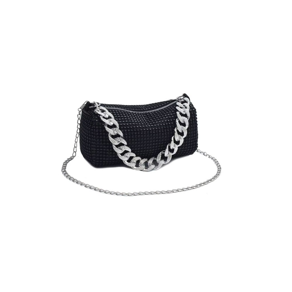 Women Allover Rhinestone Mini Crossbody Bag