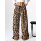 Leopard Print Loose Casual Sweatpants Vintage Pants