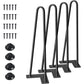 4Pcs Hairpin Furniture Table Legs with Rubber Feet