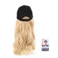 Fashion Adjustable Long Curly Wavy Wig Baseball Hat For Women