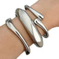 3Pcs Women Chunky Gold Bangle Bracelets Wide Wrist Cuff Stackable Fashion Jewelry Gift
