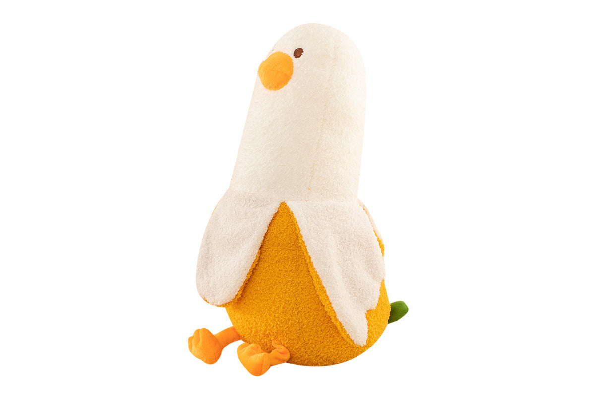 Peeled Banana Duck Plush Pillow Stuffed Toy Hugging Cushion Anxiety Relief Bedtime Cuddling