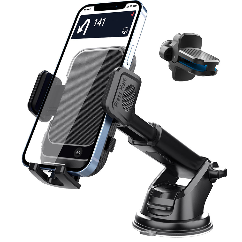 2 PCS Car Phone Holders for Windshield Dash Air Vent Rotatable Phone Mount for iPhone Smartphone