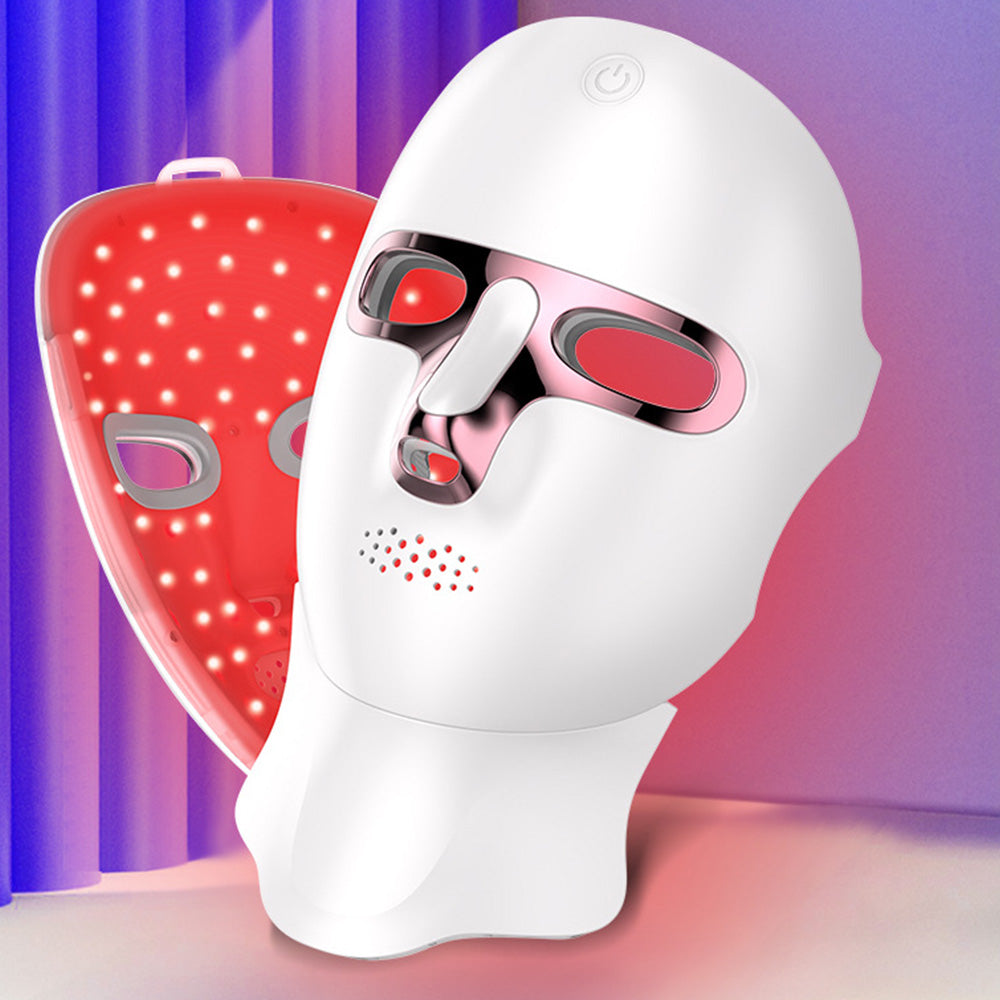 Rechargeable LED Facial Light Mask for Face and Neck with 7 Light Modes