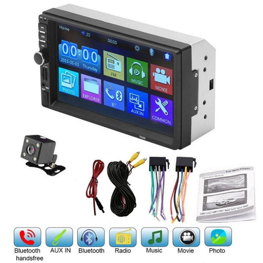 7-inch Touch Screen Bluetooth Double din Car Stereo Radio Compatible with Carplay/Android with Rear View Camera Remote