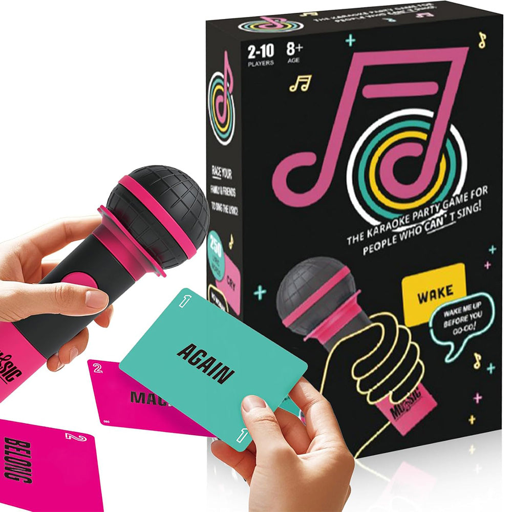 Mic Karaoke Battle Game Microphone Karaoke Party Game Card Set for Family Board Game