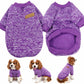 Dog Sweatshirt Pullover Classic Round Neck Soft Clothes for Small Medium Dogs Cats-Purple