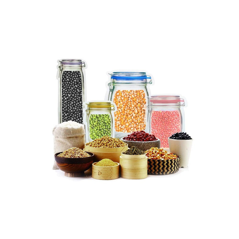 20Pcs Christmas Halloween Candy Snack Bag Reusable Mason Jar Ziplock Bags