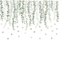 2Pcs Green  Plant Leaves Wall Sticker Self-adhesive Home Decor