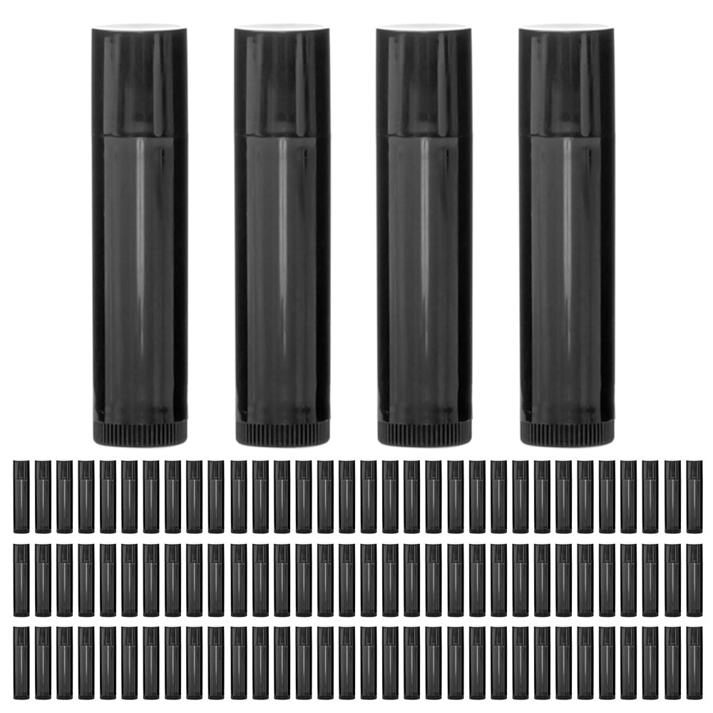 100 PCS Empty Lip Balm Tubes 5g Twist Up Plastic Lipstick Containers for Homemade Lip Gloss Lipstick