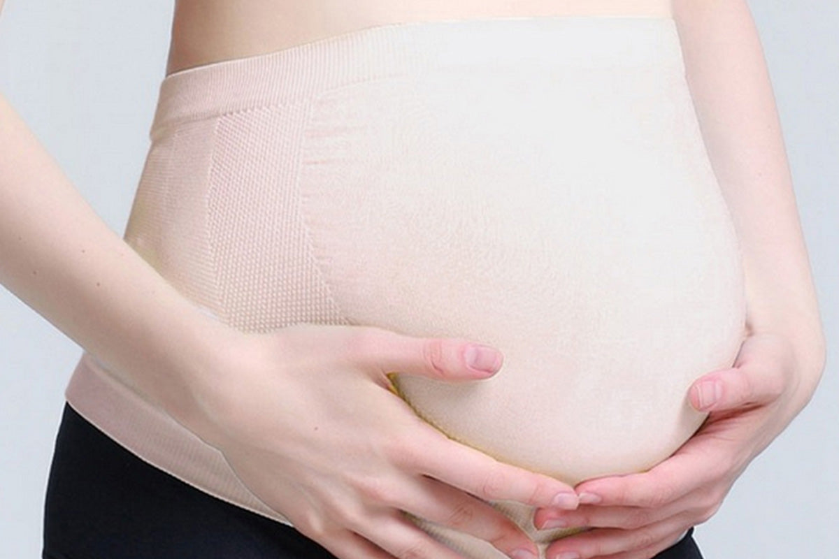 Maternity Belly Support Band for Comfort During Pregnancy-Beige