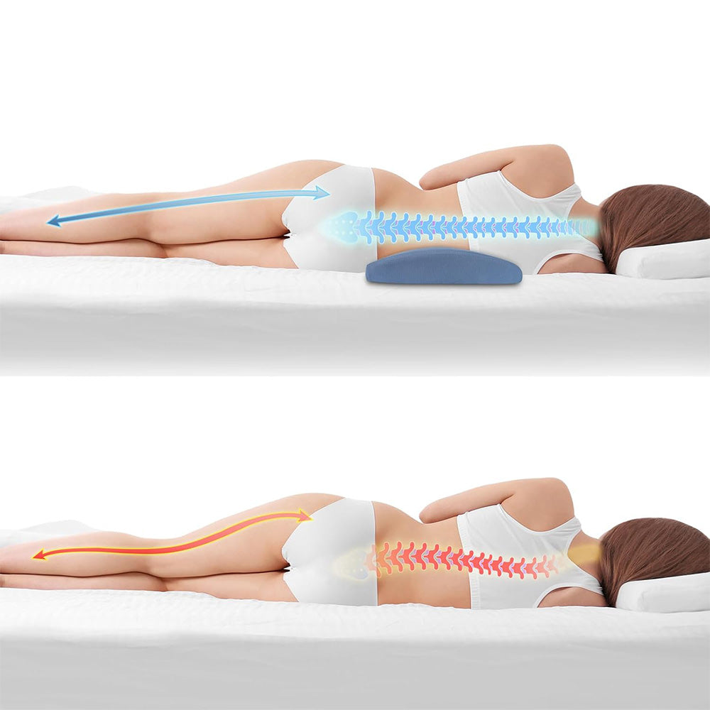 Lumbar Support Pillow for Lower Back Pain Relief with Memory Foam