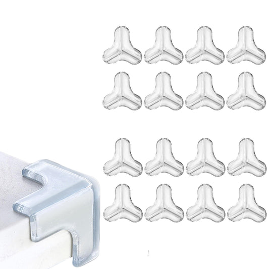 16Pcs T-Shape Desk Edge Soft Protectors for Furniture Sharp Corner Guard