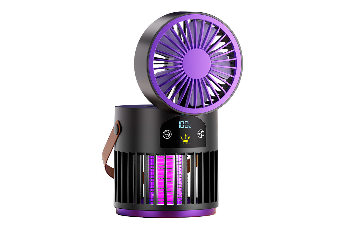 2-in-1 Fan Mosquito Killer Lamp Purple Light Trap Electric Zapper