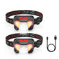 2Pcs Rechargeable LED Headlamp with Motion Sensor