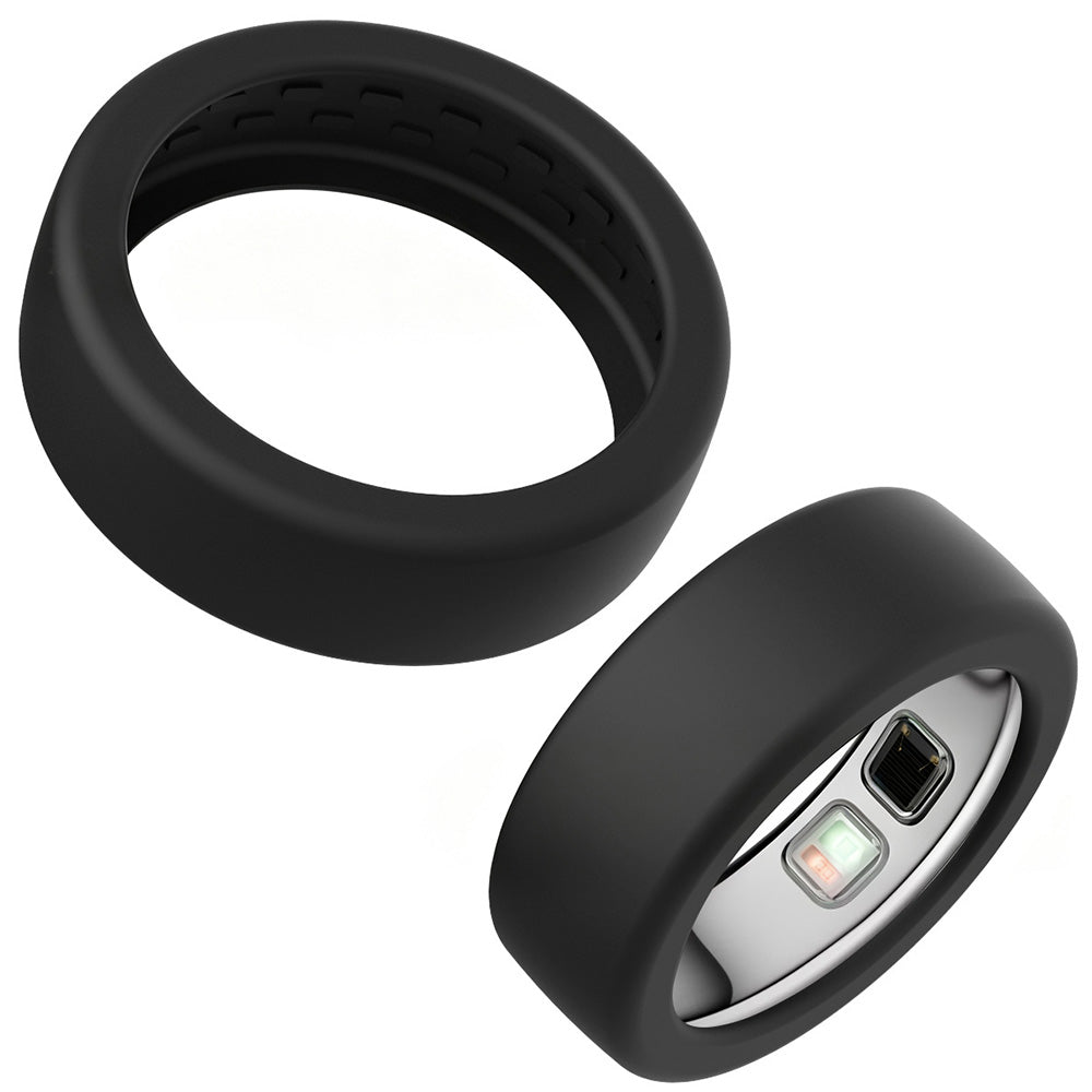 2Pcs Ring Covers Compatible with Oura Ring 5-Black