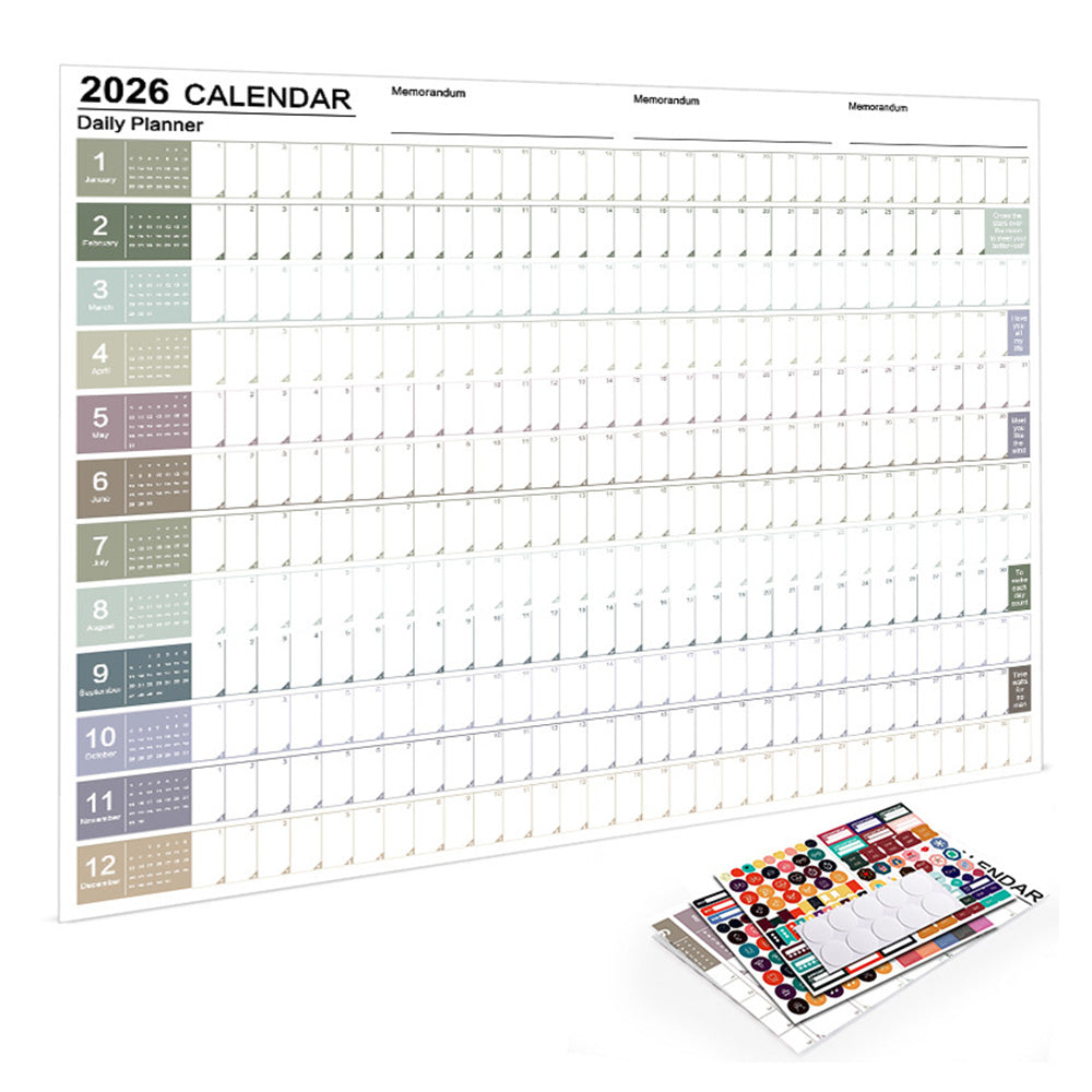 2026 Wall Calendar Large Annual Hanging Fully Year Wall Planner