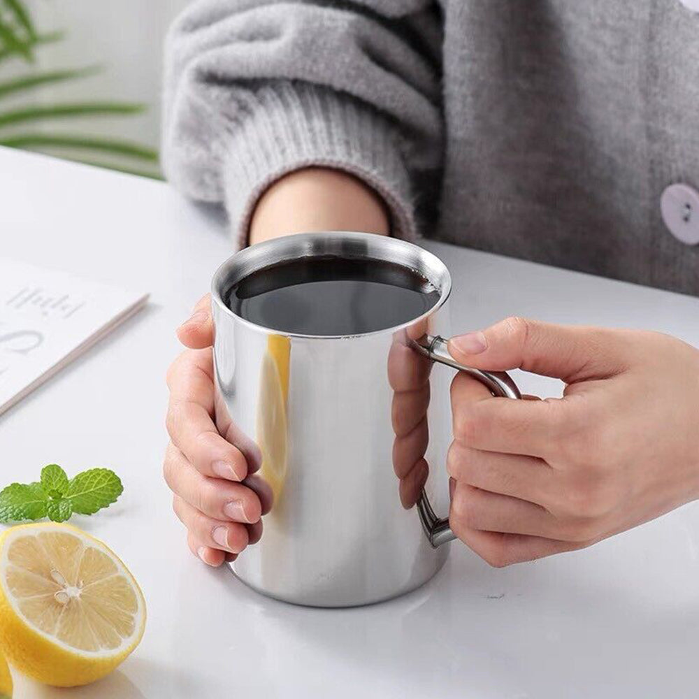 400ml Stainless Steel Double Wall Coffee Mug for Camping and Travel