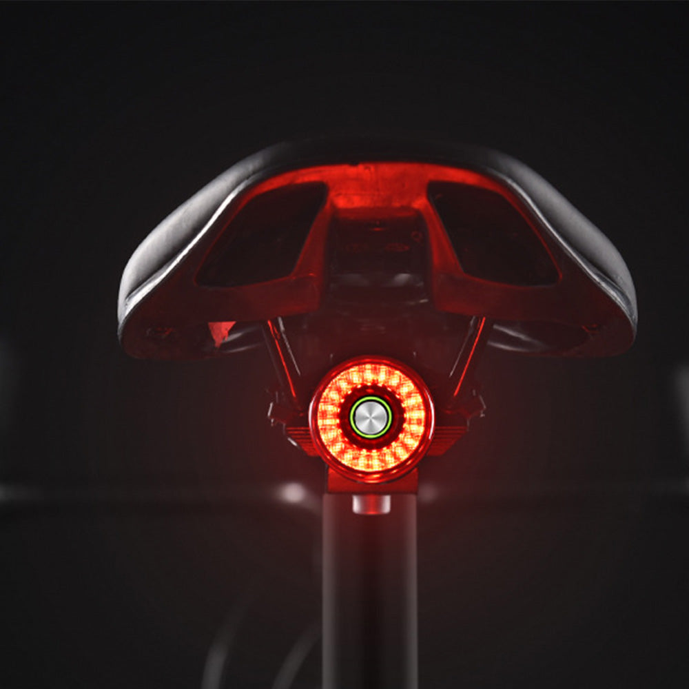 Bike Smart Taillight Auto Brake Sensing Rear Light Warning Saddle Light