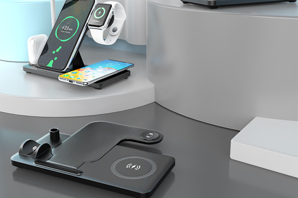 5-in-1 Foldable Wireless Charger Fast Charging Stand for Phone Apple Pen Stylus Apple Watch Apple Earbuds