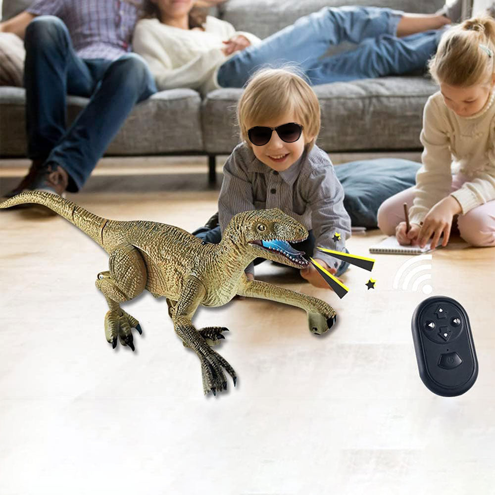 2.4G Dinosaur Toy Remote Control Walking Roaring Velociraptor
