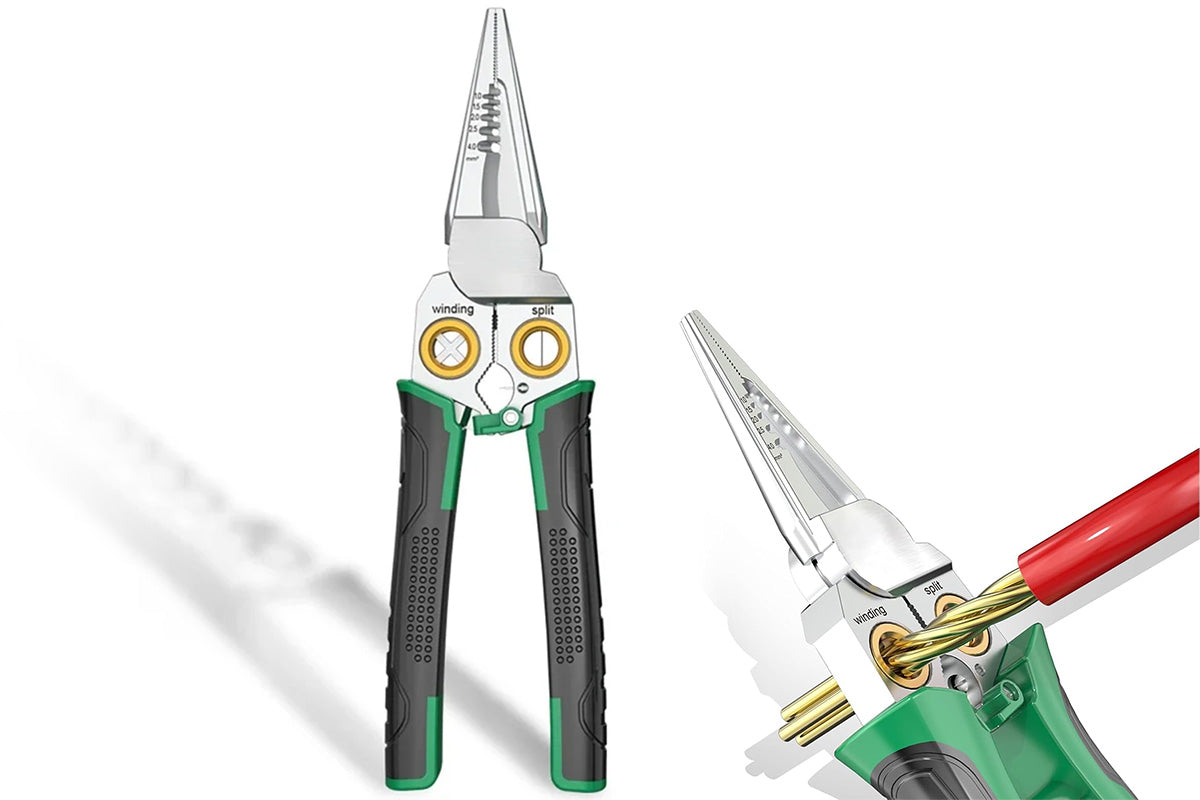 7-in-1 Stainless Steel Wire Crimper Stripper Pliers for Electrical Work and DIY Repairs