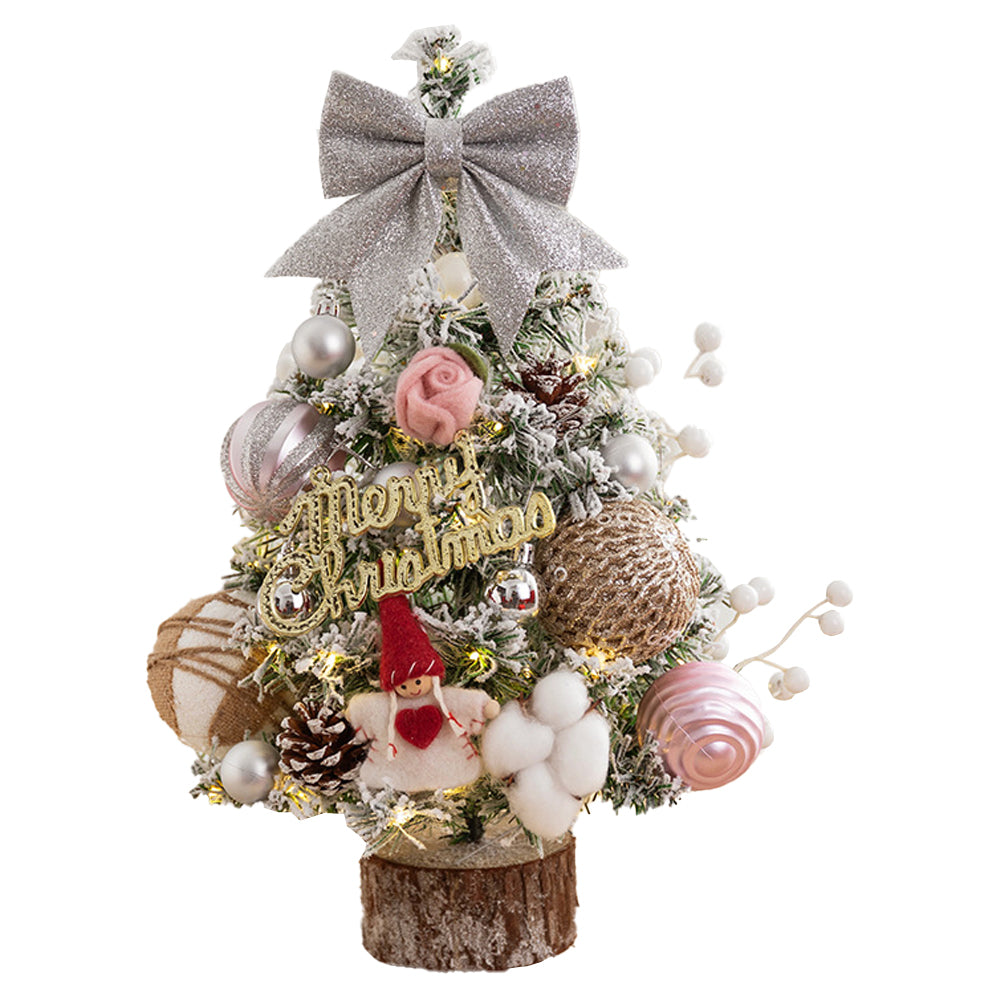Mini Tabletop Christmas Tree Artificial 45cm/60cm Ornaments Xmas Desktop Decor