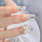 22-Piece Reusable Press-On Nail Set with Floral Design for Easy Manicure