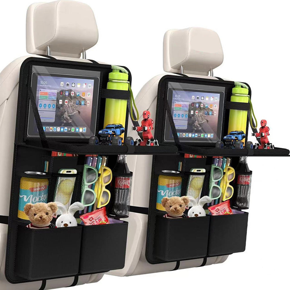 2XCar Backseat Organizer with Foldable Tray Table Road Trip
