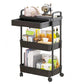 3 Tier Rolling Utility Cart with Removable Drawer for Kitchen Snack Craft