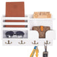 Wooden Key and Mail Holder for Wall Mail Organizer Wall Mount with 4 Hooks