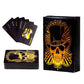 Waterproof Playing Cards PVC Plastic Poker Deck Black & Gold Skull Design