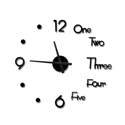 3D Wall Clock DIY Acrylic Frameless Modern Wall Clock