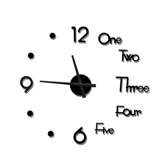 3D Wall Clock DIY Acrylic Frameless Modern Wall Clock