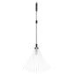 Adjustable Long Handle Metal Leaf Rake for Lawn Garden Yard Soil Loosening