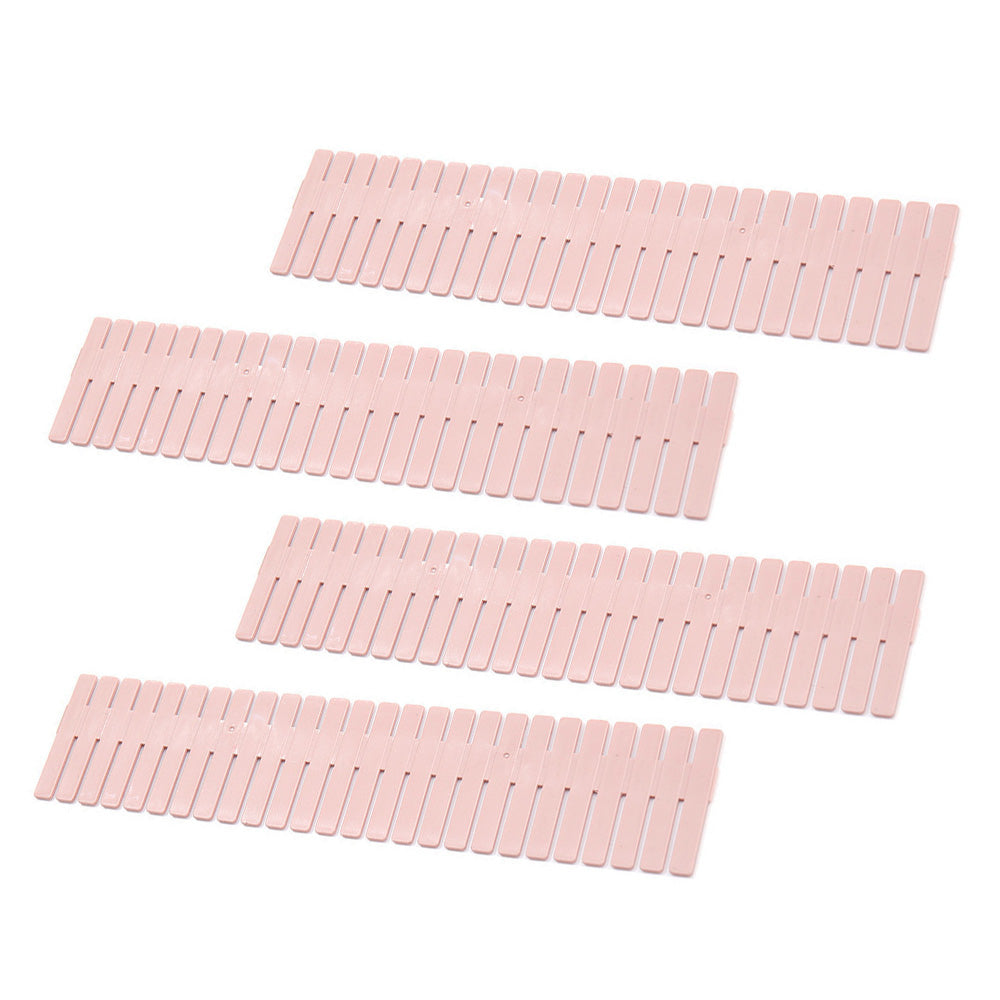 24Pcs Adjustable Drawer Divider DIY Storage Organiser for Cabinets
