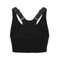 Women Adjustable Sports Bra Wide Strap Design for Running and Gym Fitness-Black