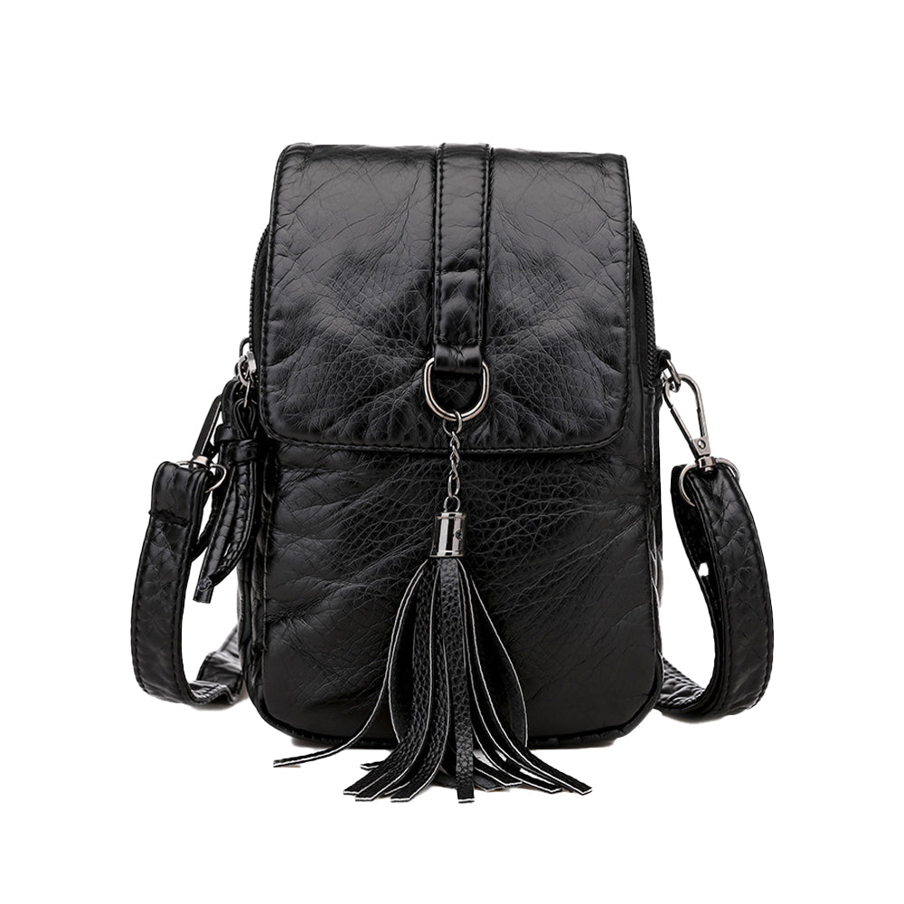 PU Leather Small Cell Phone Crossbody Bag