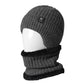 Men's Fleece Lined Knit Beanie Scarf Set Ear Warmer Winter Accessory