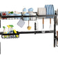 Adjustable Over The Sink Dish Drying Rack Kitchen Countertop Organizer