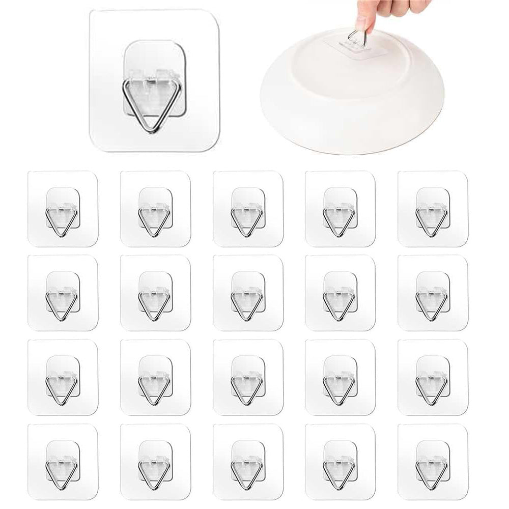 20 PCS Wall Plate Hangers Adhesive Picture Hangers for Paintings