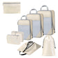 8 Set Compression Packing Cubes For Travel Essentials Expandable Luggage Storage Bags Set