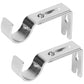 2PCS Curtain Rod Brackets Adjustable Wall Mounts Hang Curtain Rod Holders