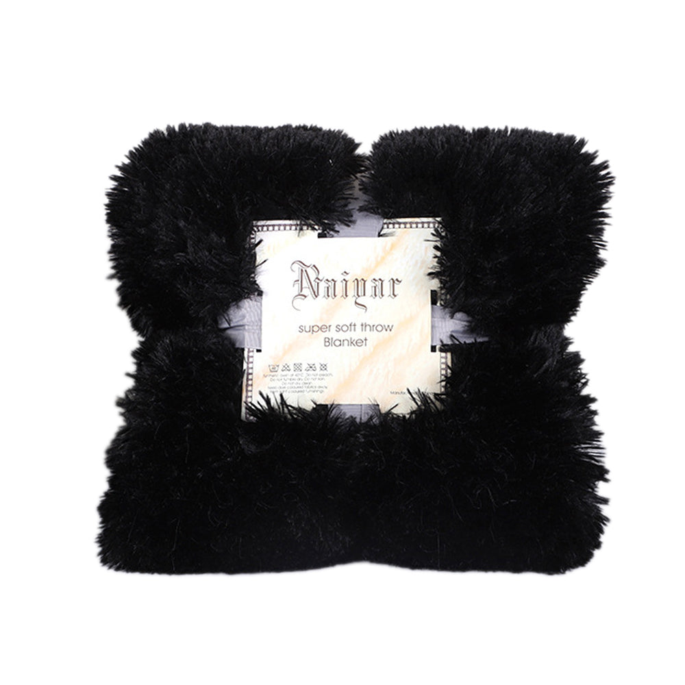Solid Double-Sided Fuzzy Shaggy Blanket