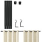 Adjustable Window Curtain Rods Set with Brackets