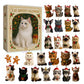 2D Cat Advent Calendar with 24 Acrylic Kitten Ornaments Christmas Countdown