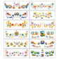 12 Sheets Colorful Football Themed Stickers Soccer Themed Tattoos for World Cup