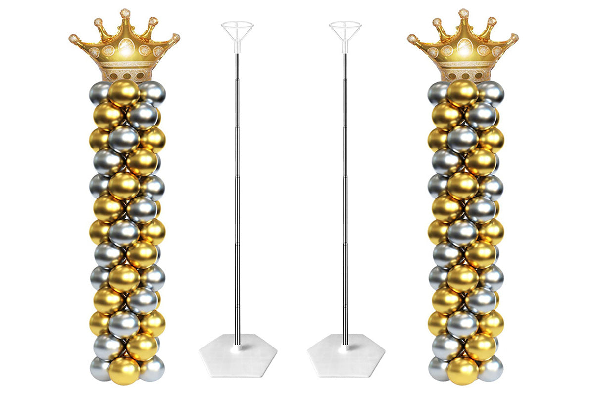Telescoping Balloon Stand Adjustable Metal Balloon Column 40cm to 2m for Decoration
