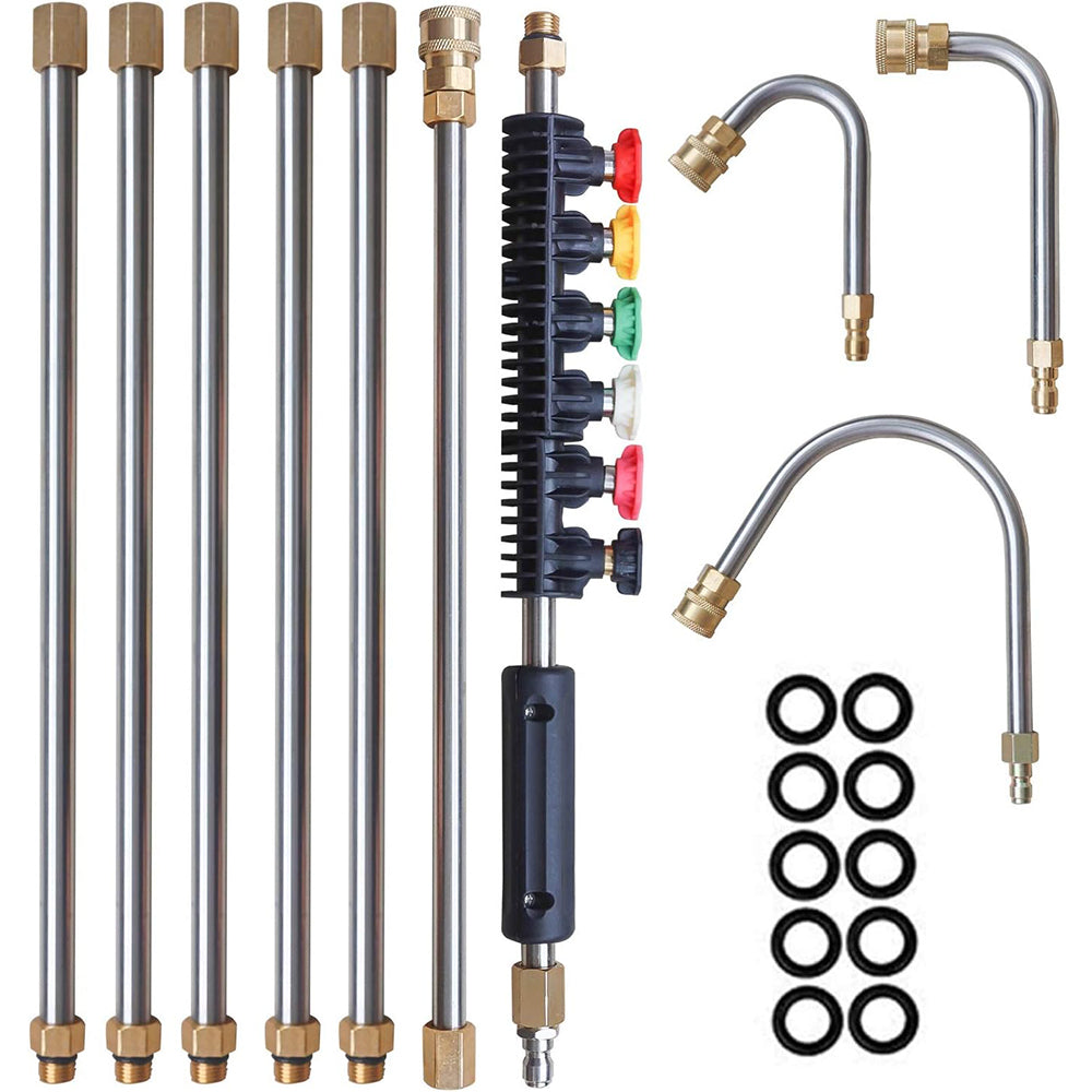10Pcs Set 1/4 Inch Quick Connect 4000 PSI Pressure Washer Extension Wand